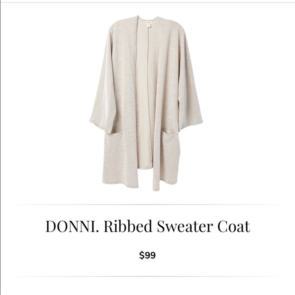 DONNI. Ribbed Sweater Coat